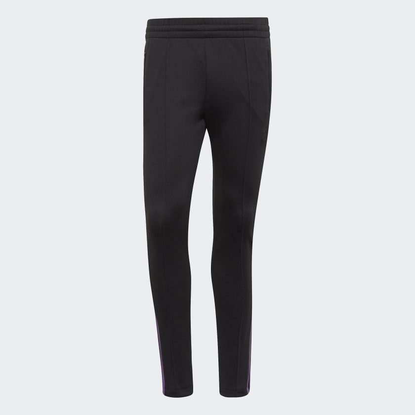 Adidas black cuffed track pants store