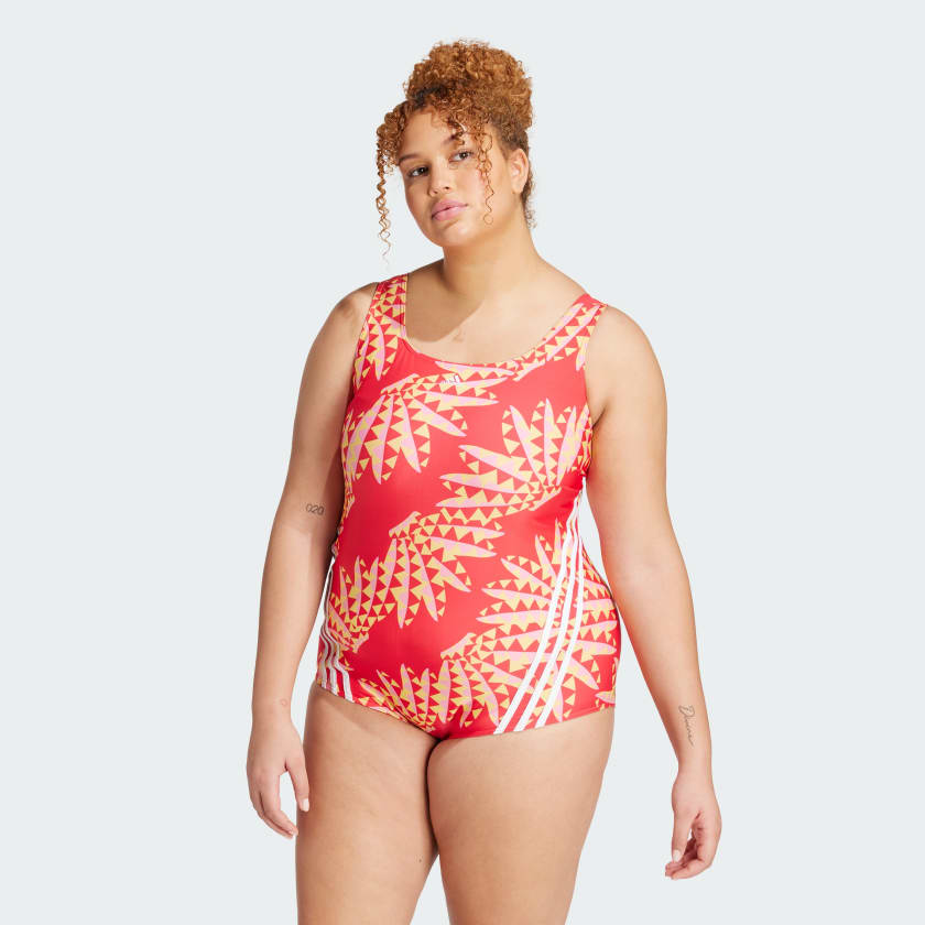 Costume da bagno FARM Rio 3 Stripes CLX Curvy Rosa IR6229 21 model