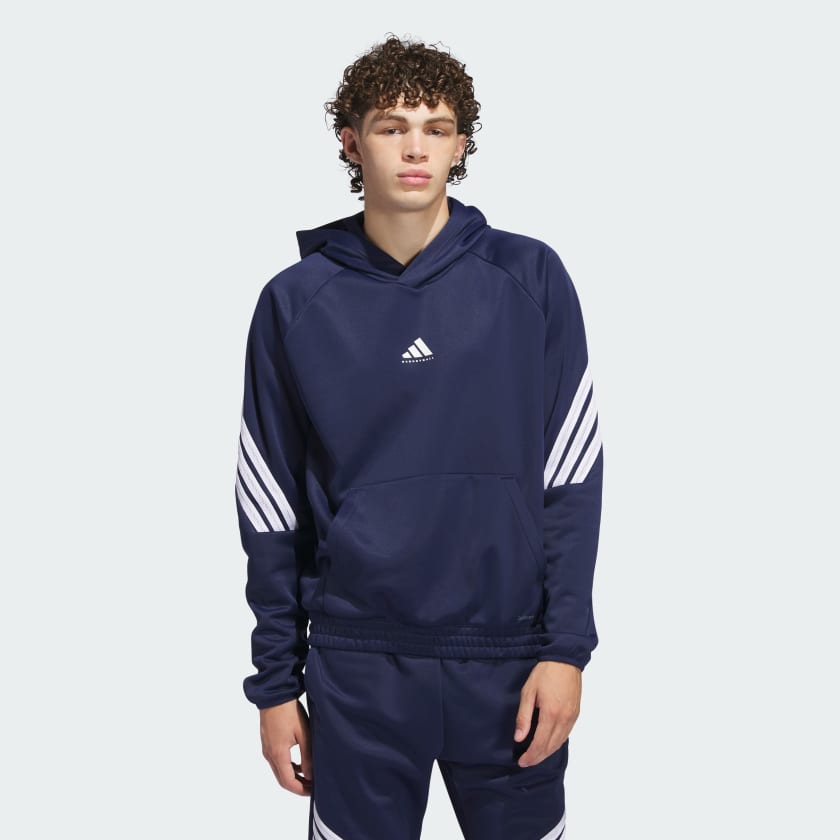 [ADIDAS] フーディ バスケットボール フリース ルビー Adidas Basketball Crazy Warm Fleece Hoodie - Blue | Free