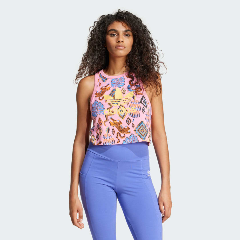 Adidas trefoil crop top new arrivals