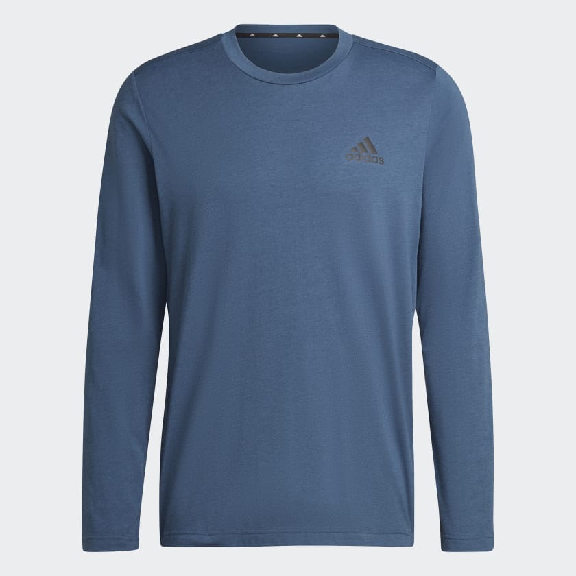 adidas AEROREADY Designed 2 Move Feelready Sport Long Sleeve Training Tee Blue adidas Canada