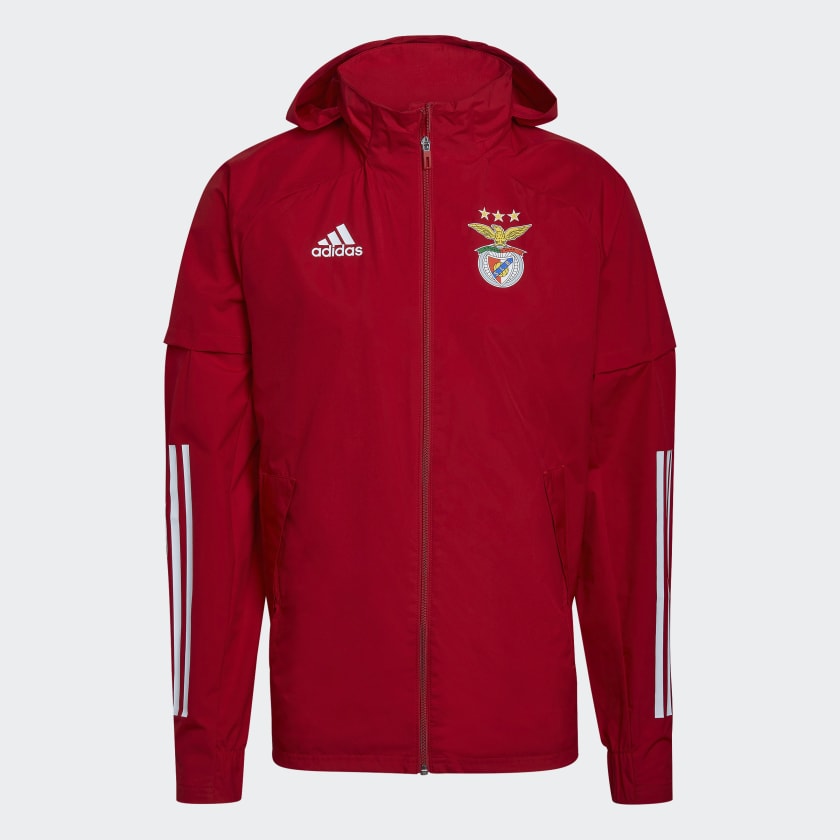und Fitnesskleidung rainingsanzüge und Jogginganzüge Training adidas Synthetik Benfica Lissabon Condivo 20 All-Weather Jacke in Rot für Herren Herren Bekleidung Sport- 