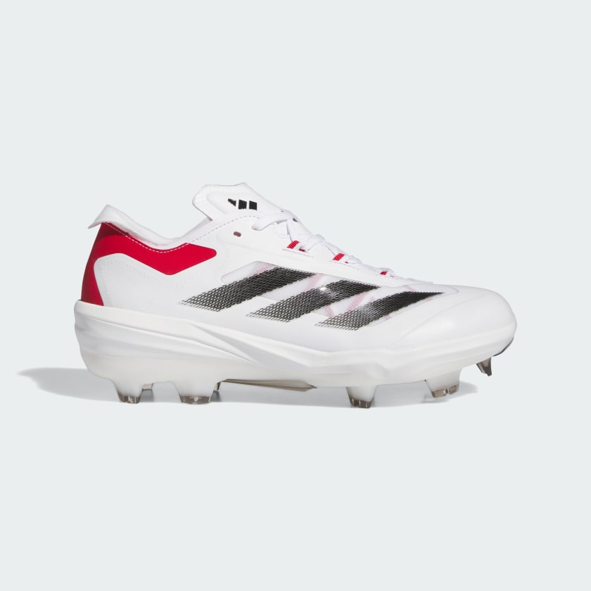 Red adidas baseball cleats shop