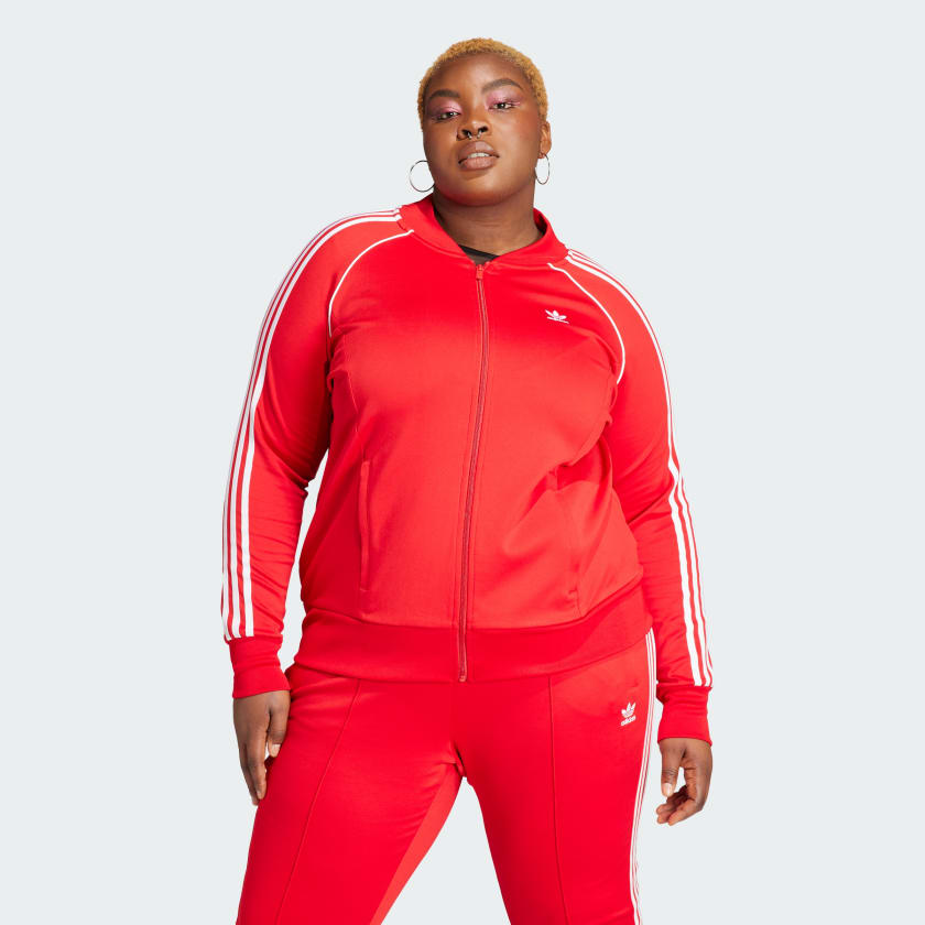 | Lifestyle Women\'s Classics | - adidas Adicolor Track Jacket US Red SST (Plus adidas Size)