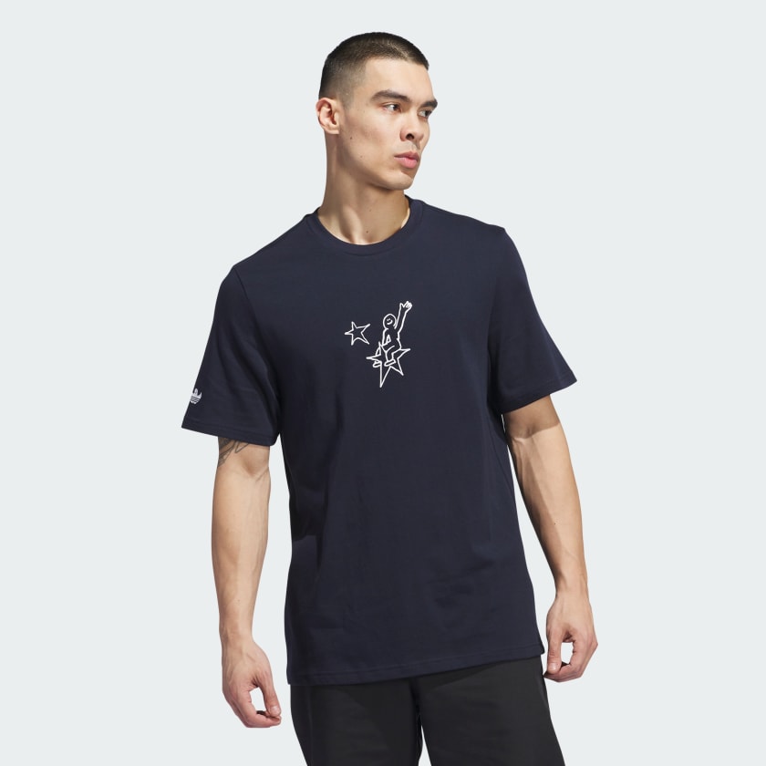 adidas Shmoofoil Star Rider T Shirt Blue adidas UK