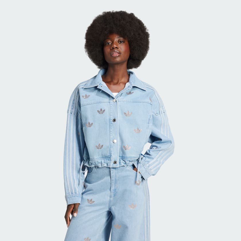 adidas Denim Rhinestone Jacket Blue adidas Deutschland