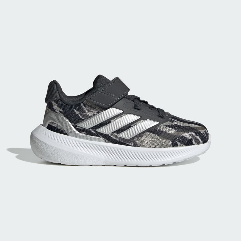 Adidas run black duramo 9 junior trainers discount