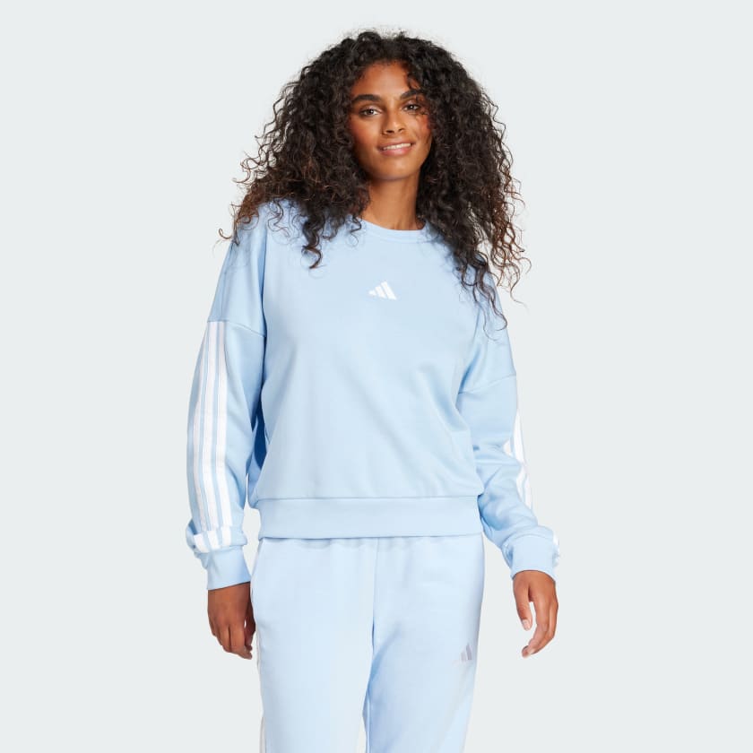 adidas Essentials 3-Stripes French Terry Sweatshirt - Blue