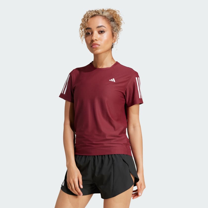 Adidas trace maroon t shirt sales