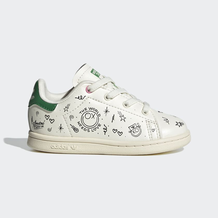 Overall Yellowish Constitute adidas Stan Smith Shoes - White | Kids' Lifestyle | adidas US