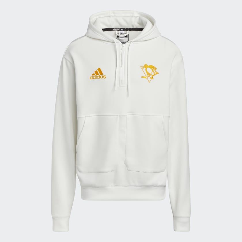 adidas Penguins 22 NHL No Dye 1 4 Zip Hoodie Gender Neutral White Free Shipping with adiClub adidas US