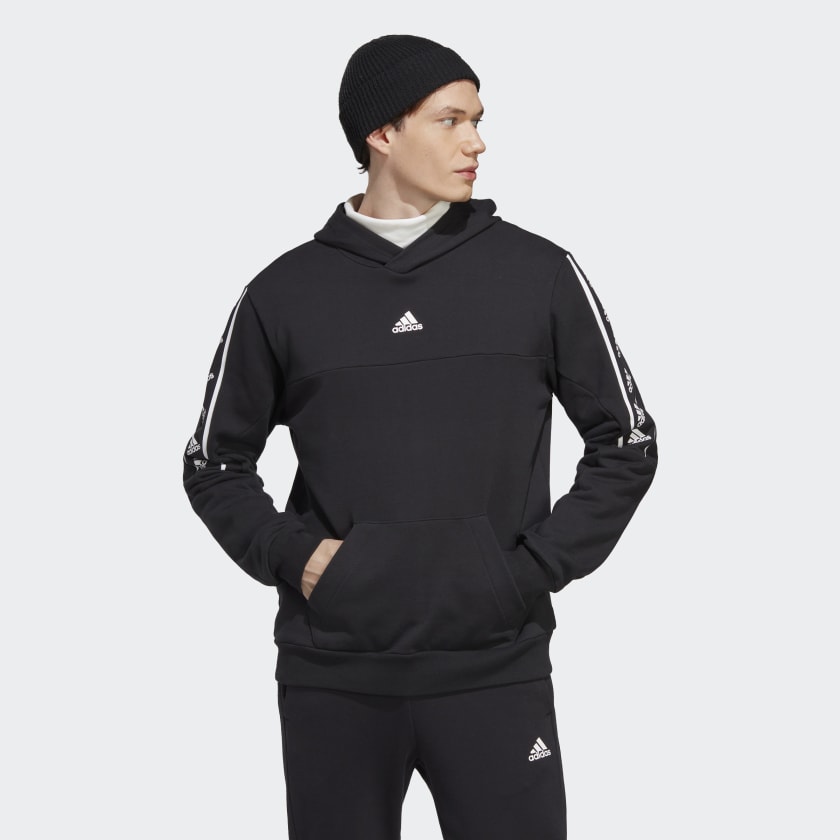 Adidas zone hoodie black sales