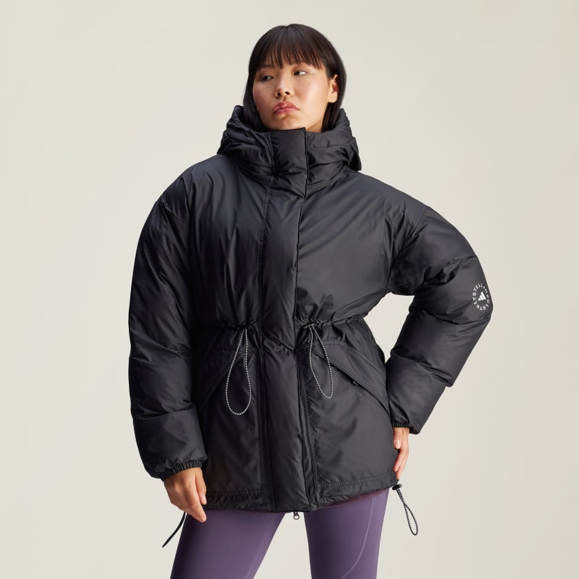 adidas by Stella McCartney Reversible Padded Mid Length Winterjacke Schwarz adidas Deutschland