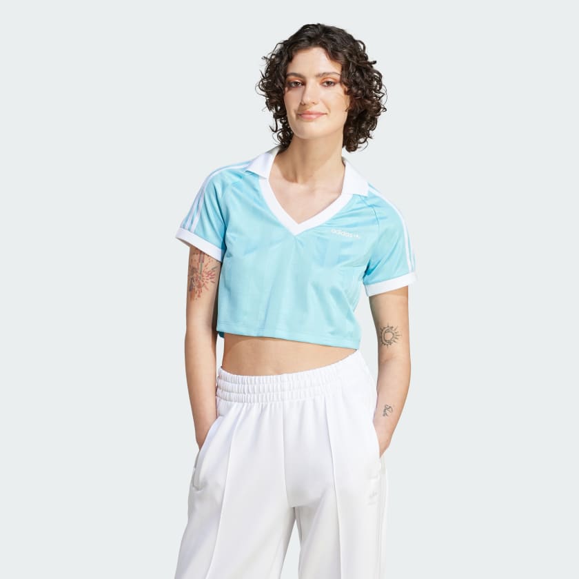 adidas | Top Soccer Lifestyle Crop | Women\'s - Turquoise adidas US