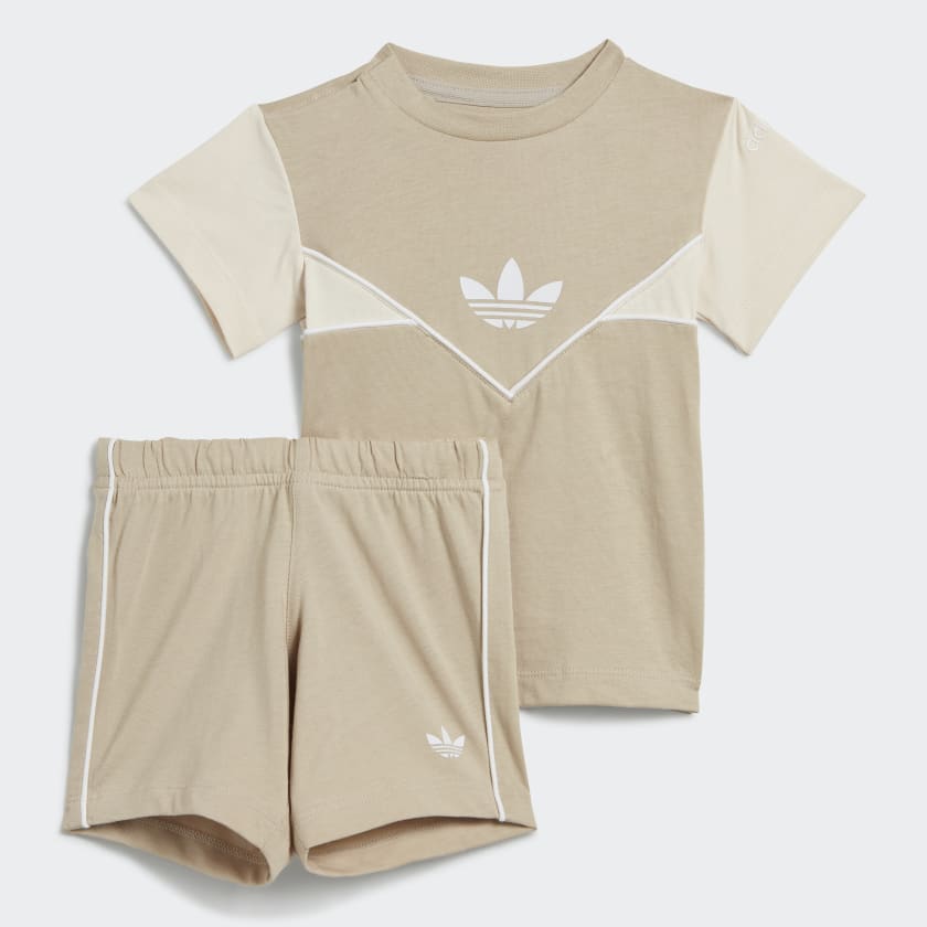 adidas Adicolor Shorts and Tee Set - Beige | Kids' Lifestyle | adidas US