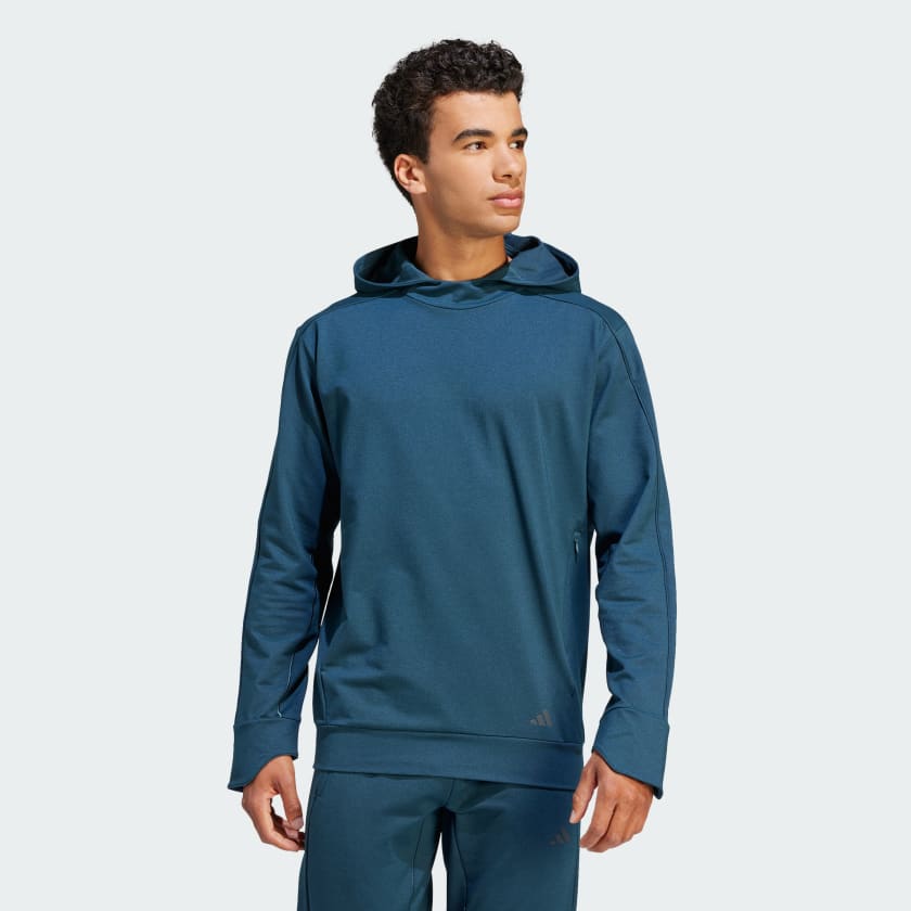 adidas Yoga Training Hooded Sweatshirt - Turquoise | Men's Yoga | adidas US