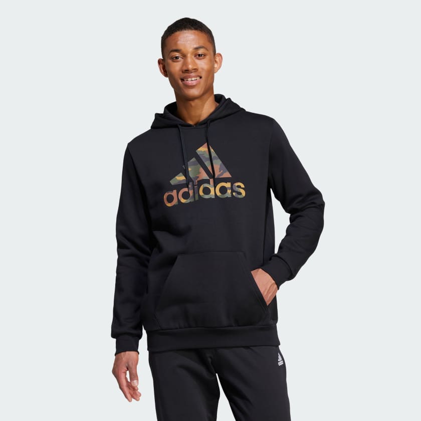 Black adidas hoodie with gold logo new arrivals