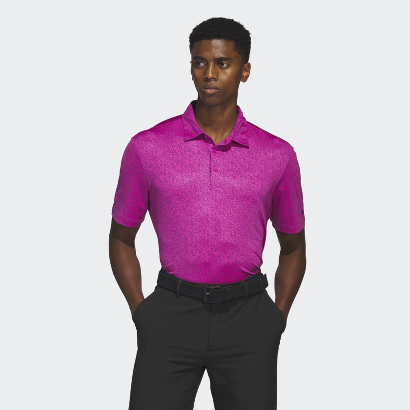 adidas Ultimate365 Allover Print Golf Polo Shirt - Pink | adidas New ...