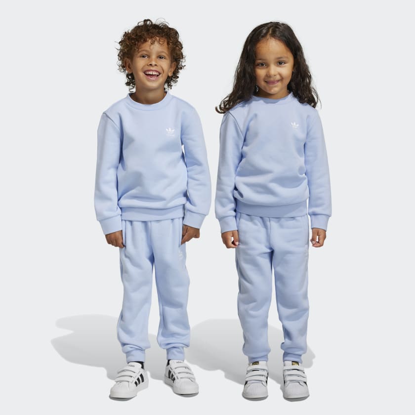adidas Set Quần Áo Cổ Tròn Adicolor - Màu xanh da trời | adidas Vietnam