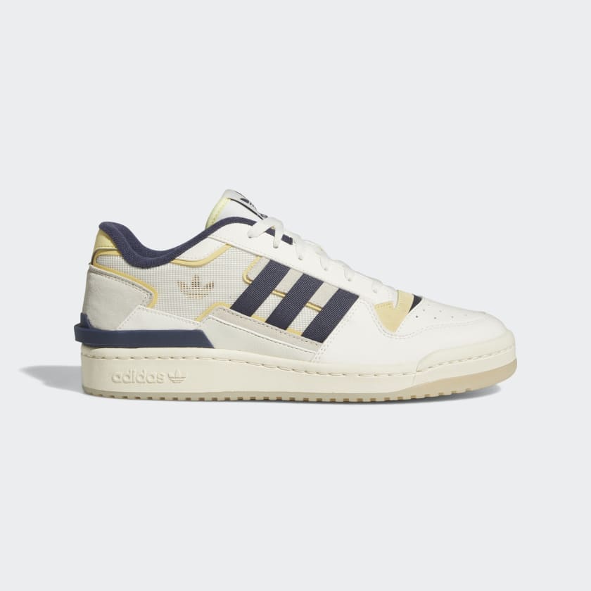 Adidas Originals Off-White & Blue Forum Low Sneakers