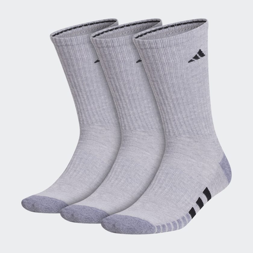adidas Cushioned Crew Socks 3 Pairs - Multicolor, Men's Training