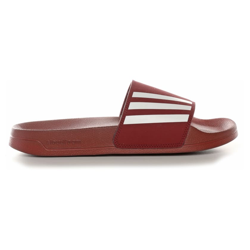 Maroon best sale adidas slides