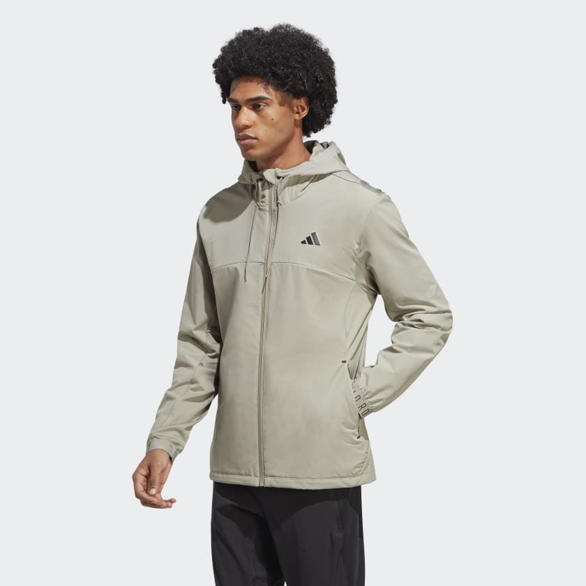 adidas COLD.RDY Full-Zip Workout Hoodie - Green | Men's Training ...