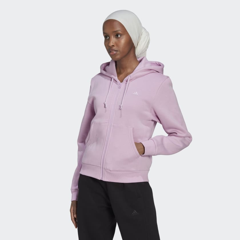 is eftermiddag vest adidas ALL SZN Fleece Full-Zip Hoodie - Purple | Women's Lifestyle | adidas  Sportswear