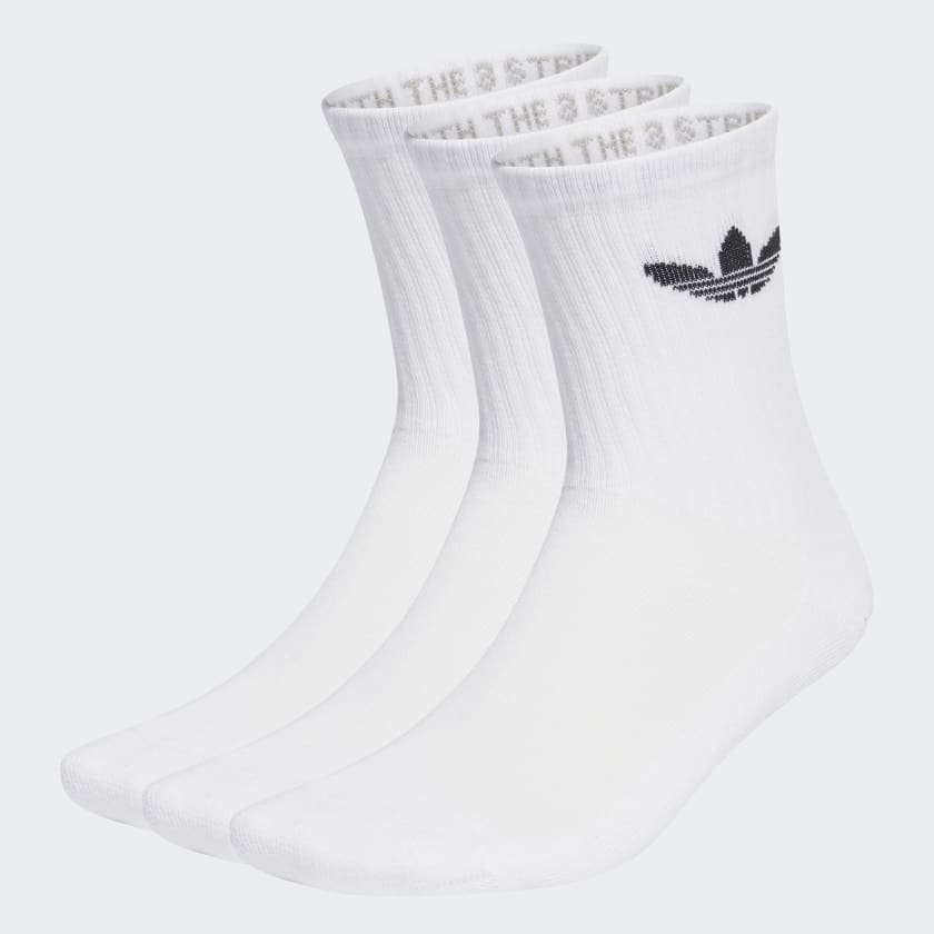adidas Trefoil Cushion Crew Socken, 3 Paar - Weiß | adidas Deutschland