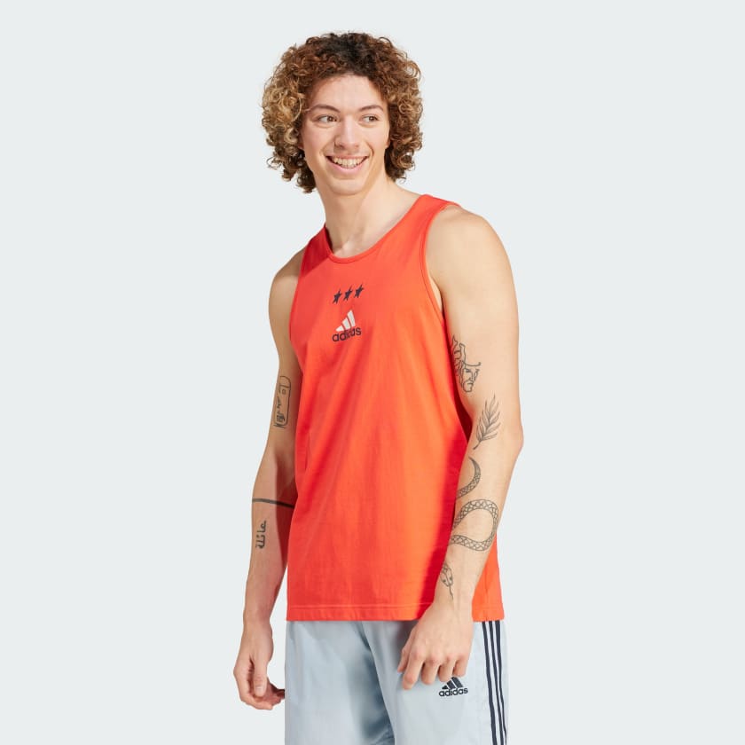 Adidas orange tank top discount