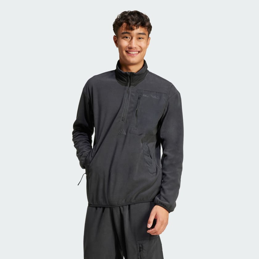 adidas City Escape Polar Fleece 1 2 Zip Oberteil Schwarz adidas Deutschland