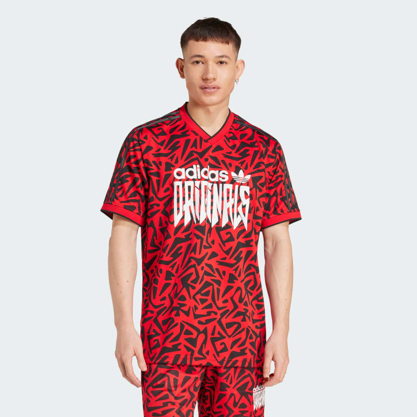 adidas Allover Print Jersey Red adidas Thailand