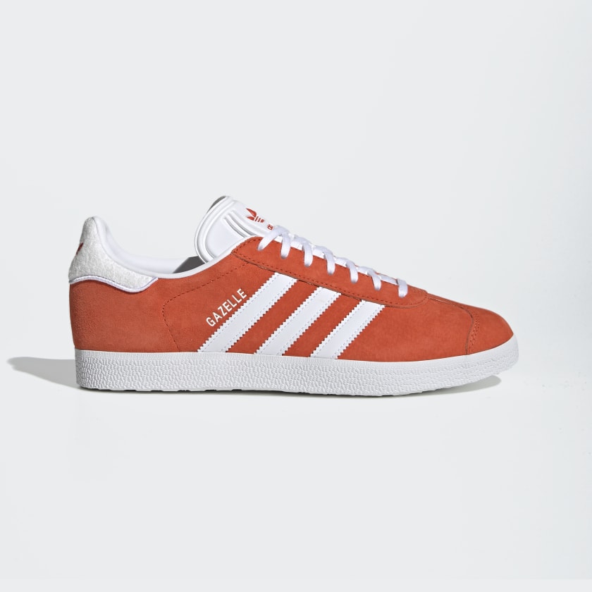Adidas originals orange outlet gazelle trainers