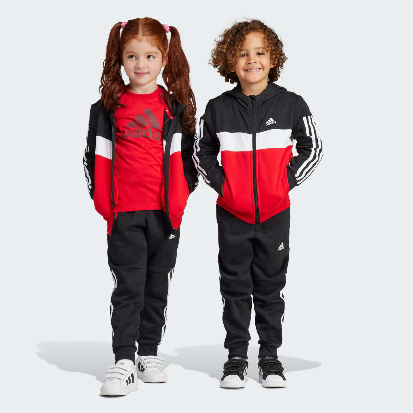 Survetement molleton Tiberio 3 bandes Colorblock Enfants Rouge adidas adidas Switzerland