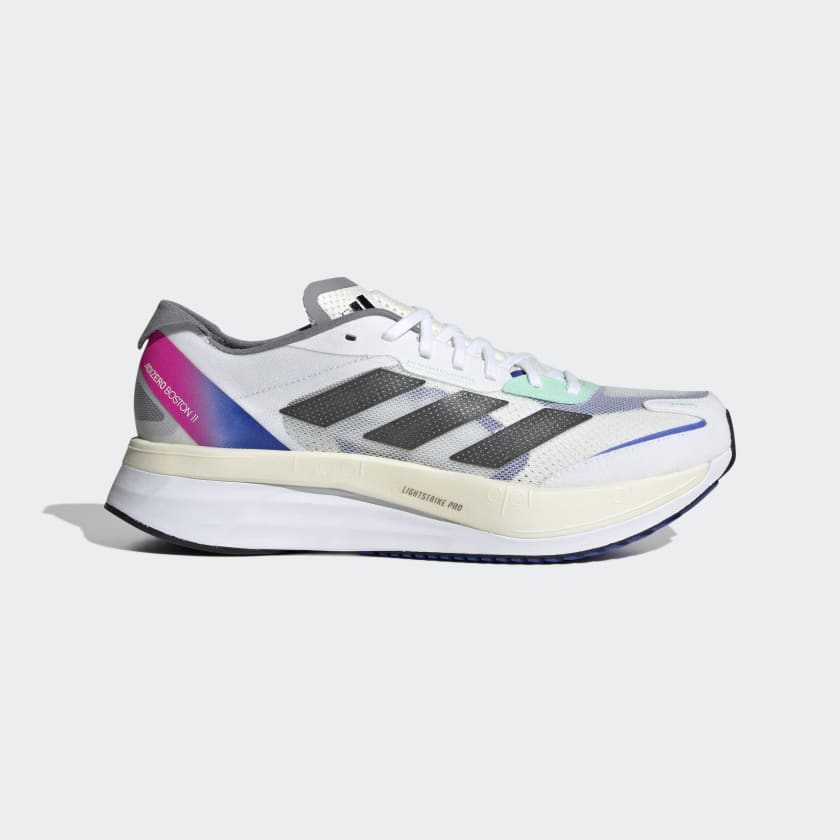 adidas Adizero Boston 11 Running Shoes - White | Men's Running