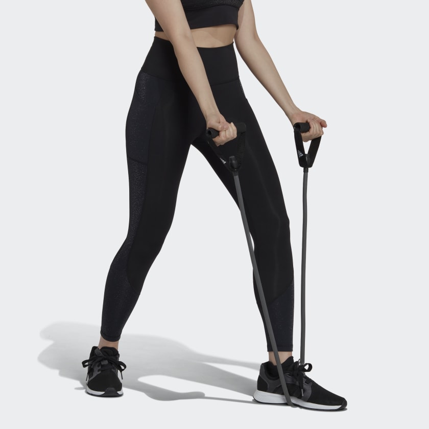 adidas Optime Training Shiny Full Length Leggings - Black | adidas New  Zealand