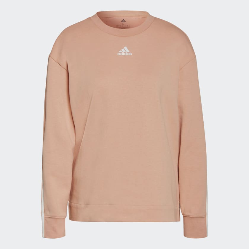 adidas Essentials Relaxed 3 Stripes Sweatshirt Pink adidas Thailand