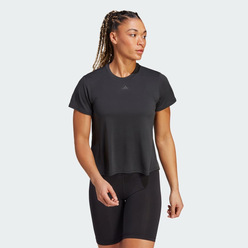 adidas HIIT HEAT.RDY Sweat Conceal Training T Shirt Black adidas UK