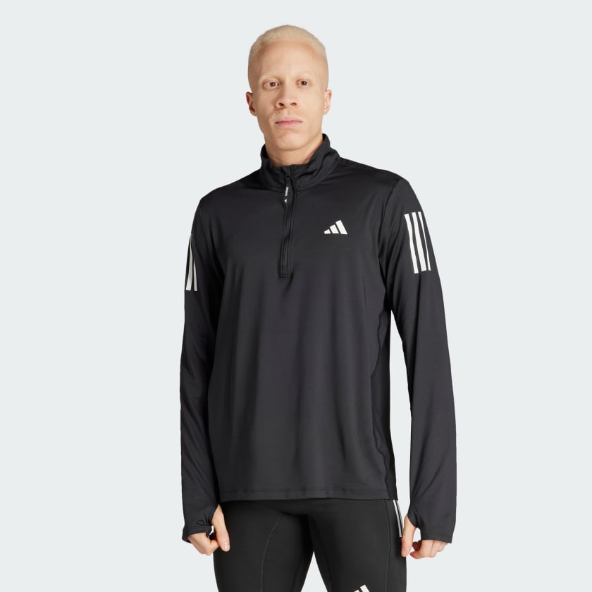 adidas Own the Run Half-Zip Jacket - Black | Men's Running | adidas US