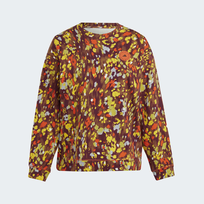 adidas by Stella McCartney Floral Print Sweatshirt Plus Size White adidas UK