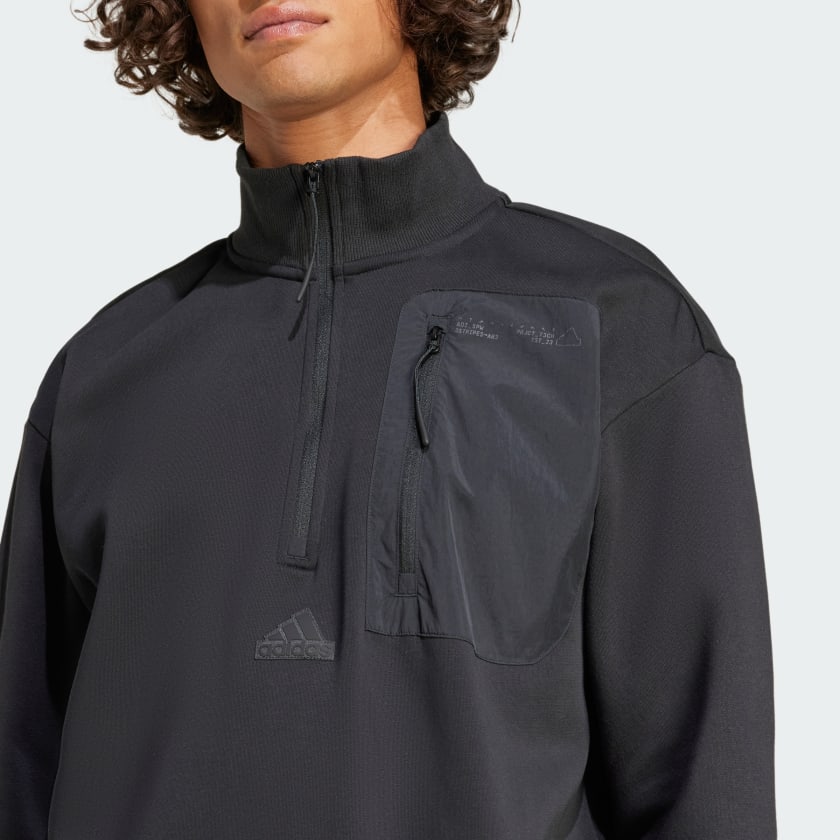 Мъжки суитчър Adidas City Escape Fleece Half-Zip - Image 4