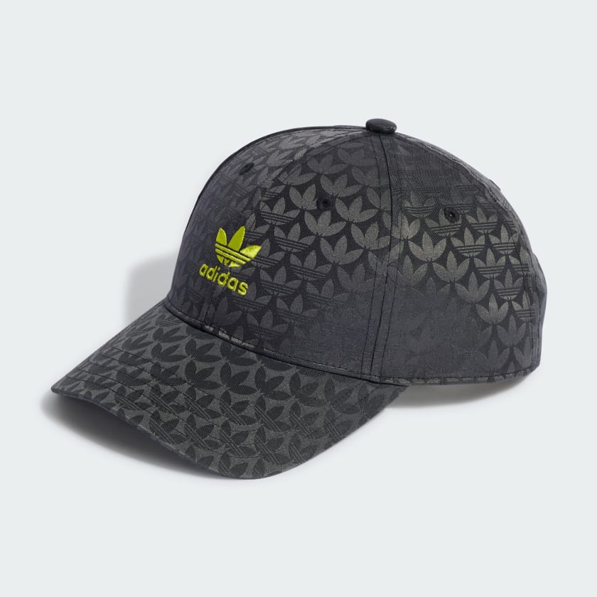 adidas Trefoil Monogram Jacquard Baseball Hat - Black | Women's Lifestyle |  adidas US