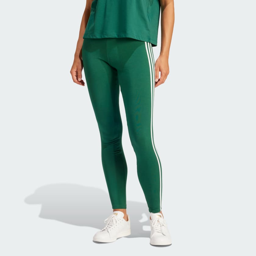 Sports Leggings with Stripe Down the Sides, for Girls - green, Girls