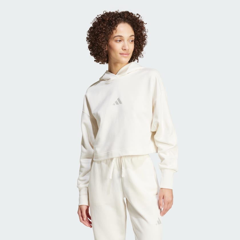 Adidas cropped french terry hoodie 2025