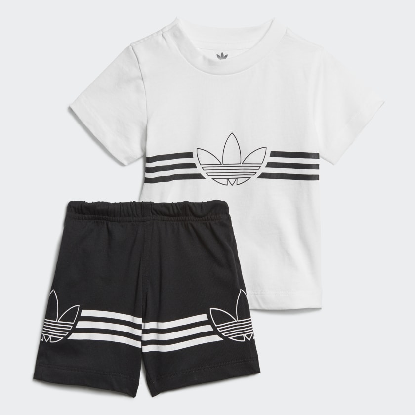 adidas Conjunto Shorts y Playera Outline UNISEX Blanco adidas Mexico