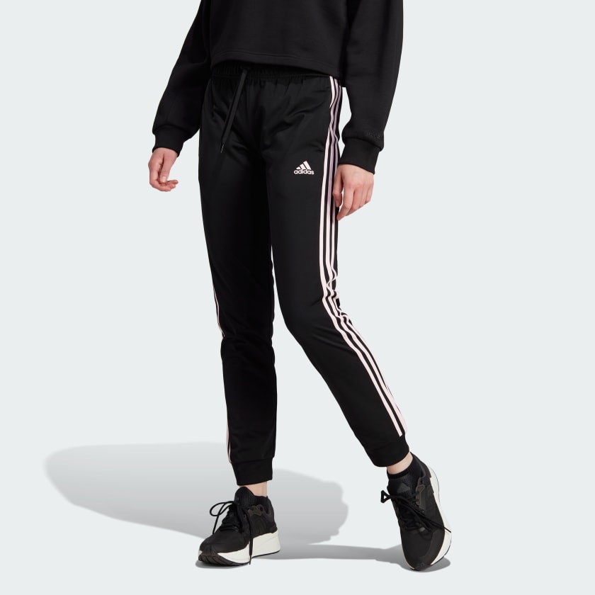 adidas Women's Warm-Up Tricot Regular 3-Stripes Track Pants Medium
