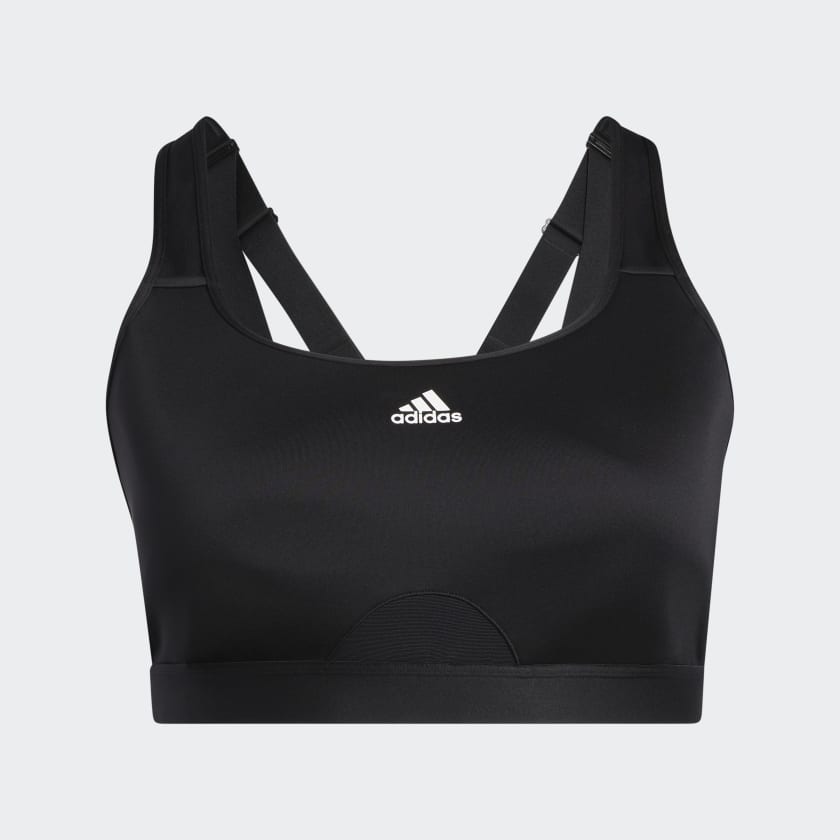 Adidas 44C Plus Size Women Ultimate Zip Front High Support Sports Bra Black  1-6