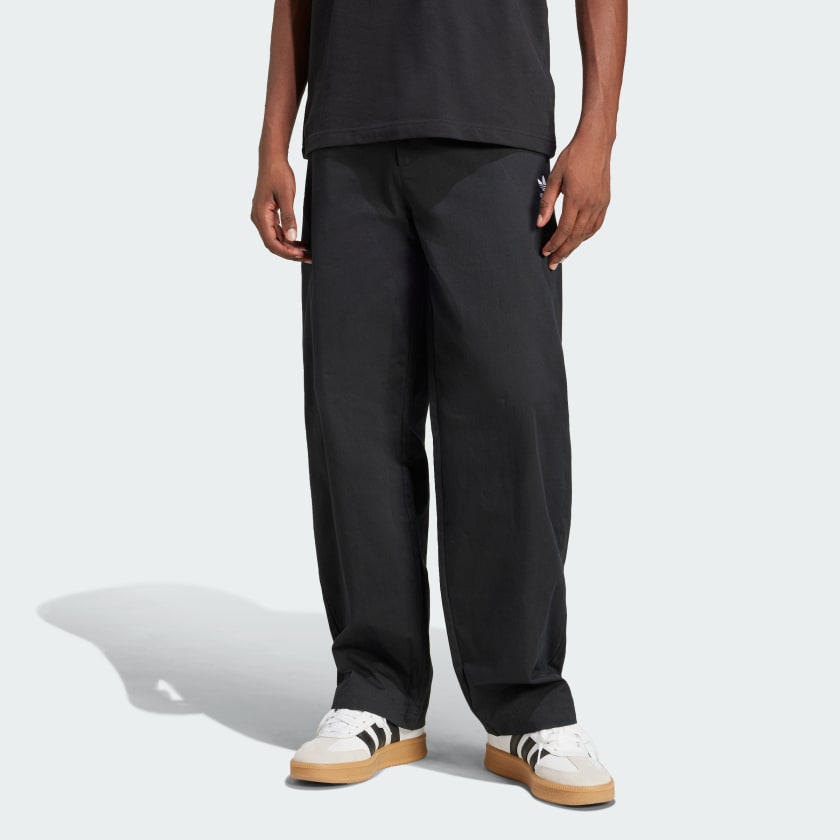adidas Trefoil Essentials Chinos - Black | Free Shipping