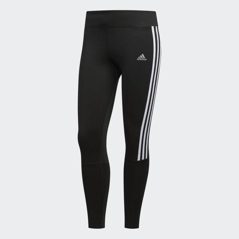 adidas Training twisted 3-Stripes leggings in black