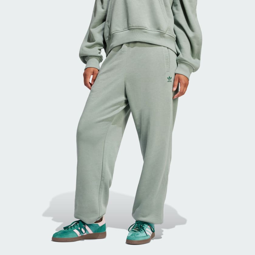 adidas Essentials Fleece Loose Joggers - Green | Free